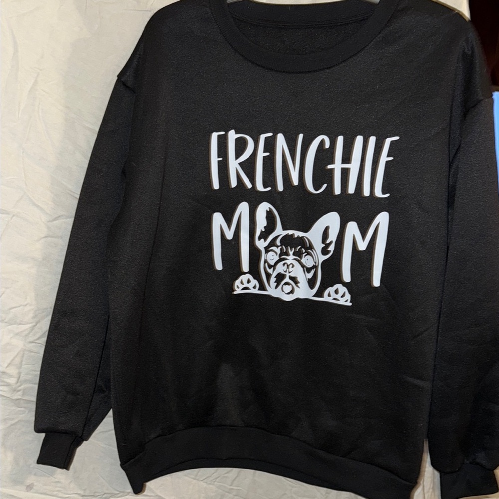 Black 'Frenchie Mom' Sweatshirt